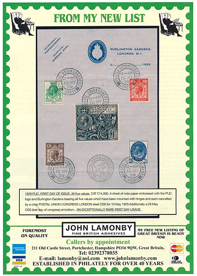 John Lamonby British Stamp Dealer